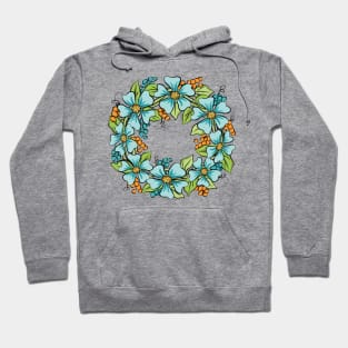 Spring Flowers Wreath Art Hoodie